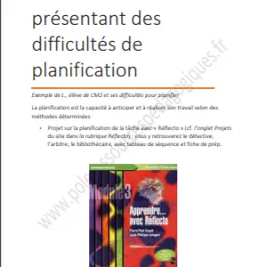 fiche pédagogique la planifaction