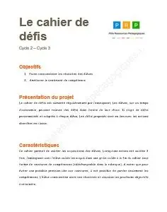 cahier de défis-réactivation