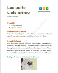 porte-clefs mémo