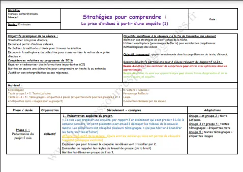 compréhension de textes