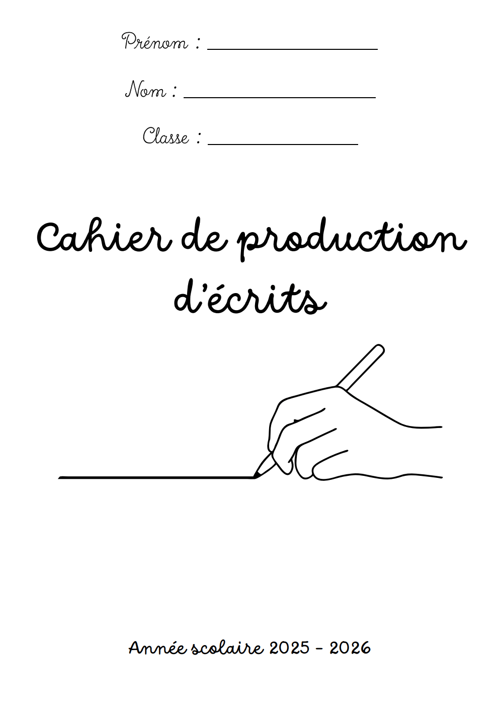 pages de garde 2025 2026