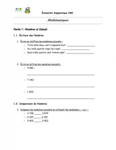 evaluation diagnostique cm2
