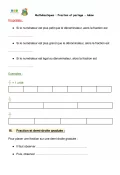 exercice sur les fractions 6ème